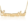 Samantha Ballantine Style Name Necklace, 24k Gold Plated - 1