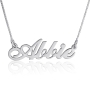 New Script Name Necklace, Silver - 1