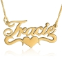 Gold Plated Name Necklace, Allegro in Love - 1