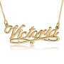 14K Gold Delicate Calligraphy Name Necklace - 1