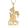Guardian Angel Name Necklace, 24K Gold Plated - 1