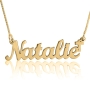 Cross Name Necklace, 14K Gold Lighthearted Script - 1