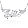 14K White Gold Fairy Angel Name Necklace - 1