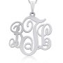 Classic Monogram Necklace, Sterling Silver - 1