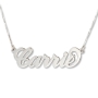 Carrie Style Classic Name Necklace, Sterling Silver - 1