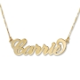 Carrie Style Classic Name Necklace, 24k Gold Plated - 2