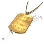 Mom Necklace with kids' names in Arabic in 14k Yellow Gold - 2