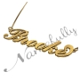 Sparkling Carrie Name Necklace in 18k Yellow Gold Plated Silver - "Brooke" - 2