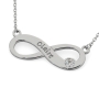 Infinity Name Necklace with Diamond in 10K White Gold - 2