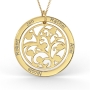 Family Tree Necklace in 10K Yellow Gold  - 1