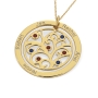 Family Tree Necklace with Birthstone in 14K Yellow Gold  - 2