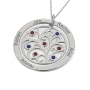 Family Tree Necklace with Birthstone in 14K White Gold  - 2