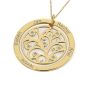 Family Tree Necklace with Diamonds in 18K Yellow Gold Plated - 2