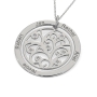 Family Tree Necklace with Diamonds in 10K White Gold  - 2
