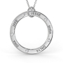 Circle Mom Necklace with Diamond in Sterling Silver - 1