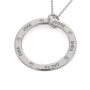 Circle Mom Necklace with Diamond in 10k White Gold - 2