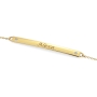 Women's ID Bracelet with Diamond in 10k Yellow Gold - 2