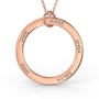 Circle Mom Necklace in 18K Solid Rose Gold - 1