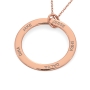 Circle Mom Necklace in 18K Solid Rose Gold - 2