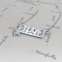 Thai Name Necklace with Butterfly in 14k White Gold - "Anong" - 2