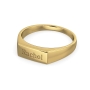 Signet Ring with Name IN 18K Yellow Gold Plating - 2