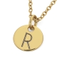 Initial Cut Out Necklace in 14K Yellow Gold - 2