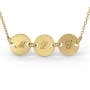 Multiple Initial Necklace in 14K Yellow Gold - 1