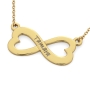 Infinity Heart Necklace in 14K Yellow Gold  - 2