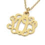 Small Monogram Necklace in 10K Yellow Gold  - 2