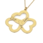 Triple Heart Necklace in 14K Yellow Gold - 2