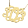 XL Monogram Necklace in 18K Yellow Gold Plated - 2