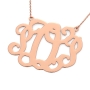 XL Monogram Necklace in Rose Gold Plated - 2