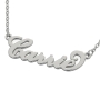 Small Carrie Name Necklace in 14k White Gold - 2