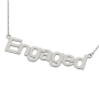Engaged Necklace in 14k White Gold - 2