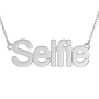 Selfie Necklace in 14k White Gold - 1