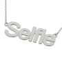 Selfie Necklace in 14k White Gold - 2
