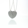 Heart Breakable Shaped Necklace with Initials in Acrylic  - 1