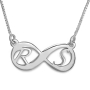 Infinity Couples Initials Necklace, Sterling Silver - 1