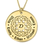 Mother's Name Necklace, with Center Initial, Gold Vermeil - 1