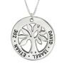 Mother's Family Tree Name Necklace, Sterling Silver - 1