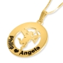 Name Necklace, Cupid in Love, 24k Gold Plated - 1
