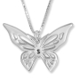 Butterfly Initial Pendant, Sterling Silver - 1