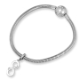 Sterling Silver Script Font Infinity Name Bracelet Charm  - 2