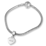 Sterling Silver Heart Name Bracelet Charm  - 2