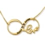 24k Gold Plated Double Thickness Love Infinity Two Names with Birthstones Necklace - 1