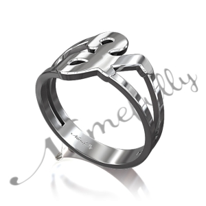 14k White Gold Initial Ring - "It Starts with Y"