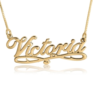 14K Gold Delicate Calligraphy Name Necklace