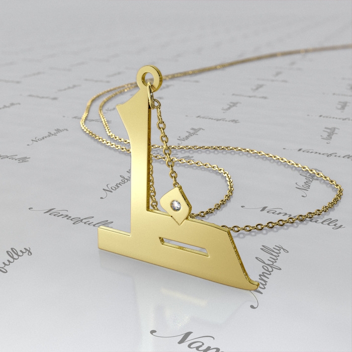 Arabic Diamond Pendant Letter 'Y' (Yaa) – Gem-imas Diamond Jewellery
