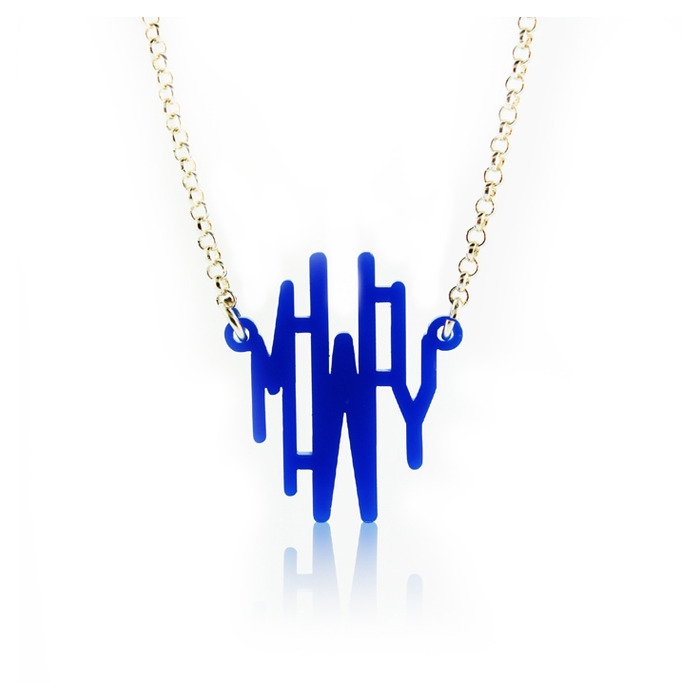 Custom Acrylic Monogram Necklace - MWY Design - 1