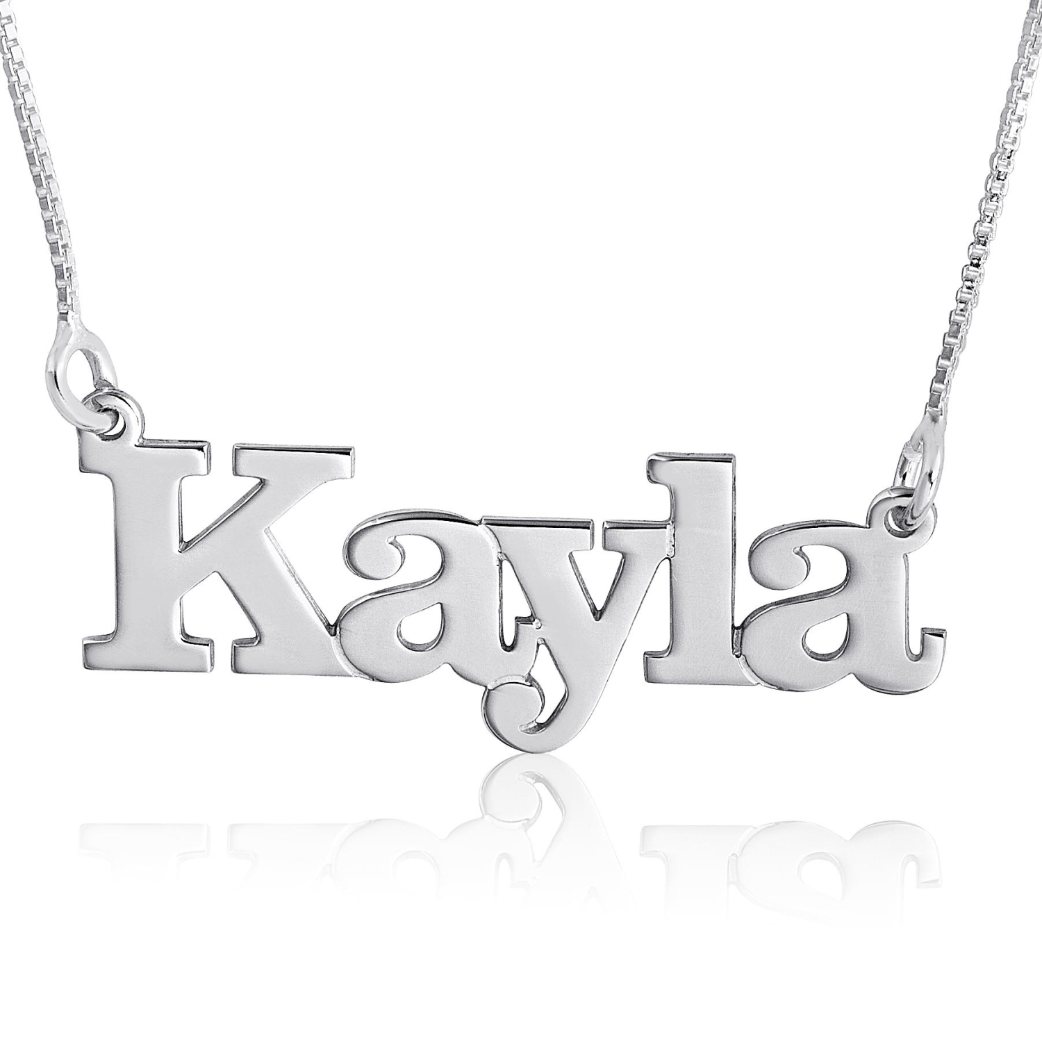 14K White Gold Kayla Print Style - 1